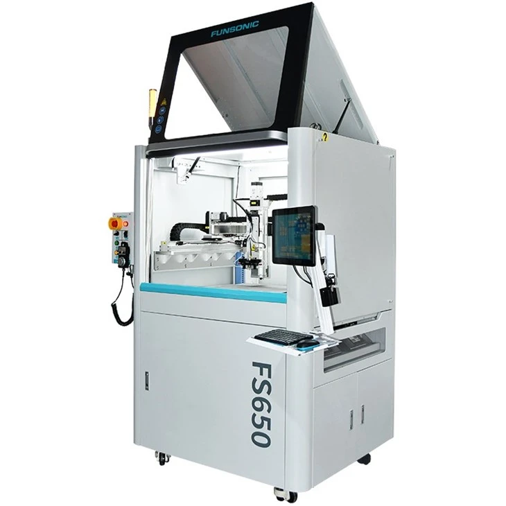 Ultrasonic spraying protective film before silicon wafer cutting (3)